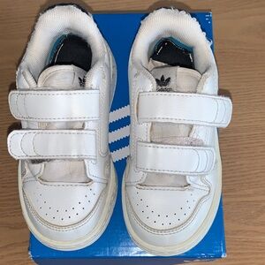 Adidas Kids White Velcro Sneakers